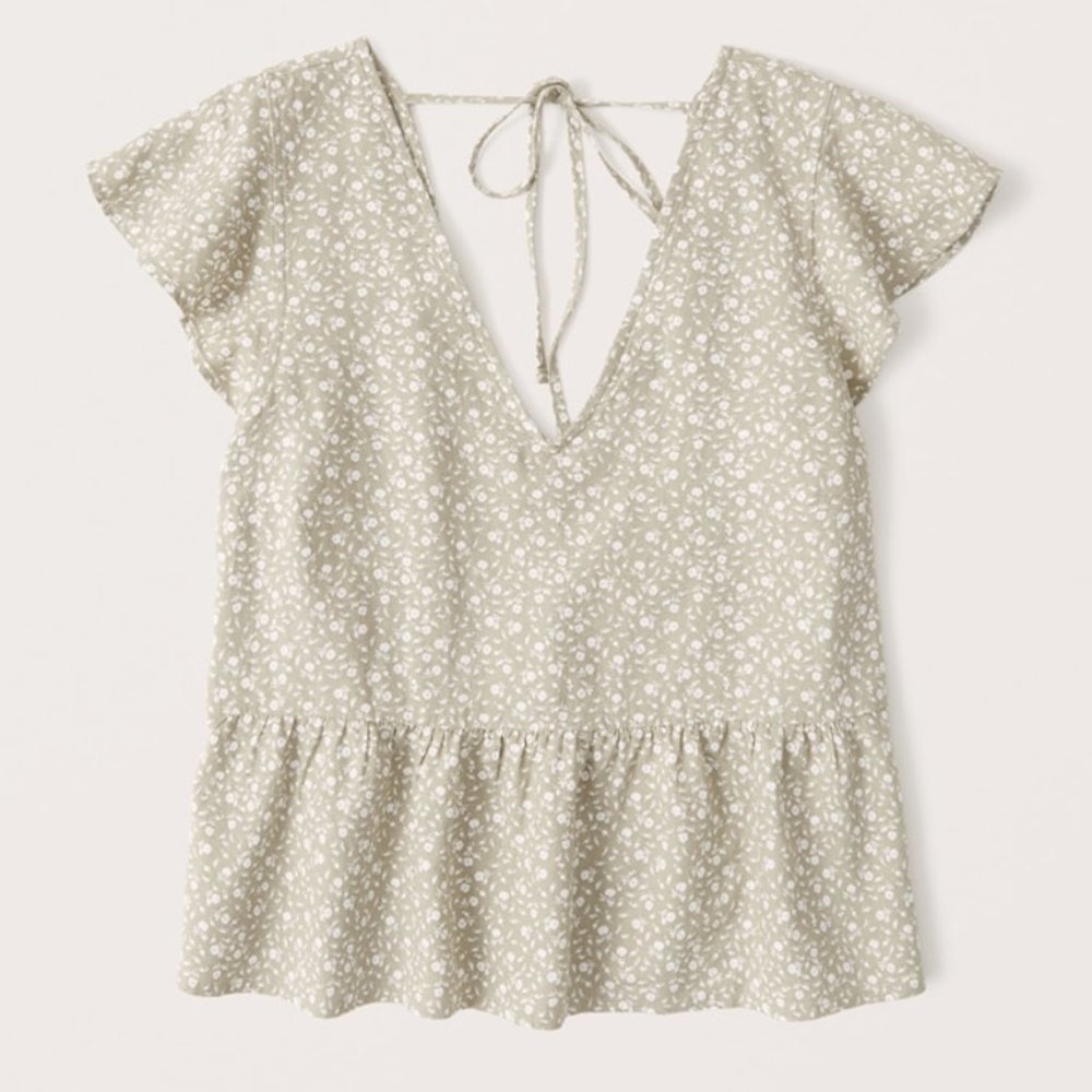 Abercrombie Flutter Sleeve Trapeze Top